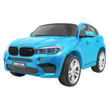 Masinuta electrica pentru 2 copii BMW X6M (2168) XXL Albastru metalizat