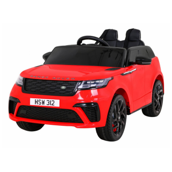 Masinuta electrica pentru copii 1-5 ani Range Rover Velar cu roti moi, scaun tapitat, Telecomanda 2.4GHz, faruri si stop cu lumini LED, Bluetooth, 12V 70W (2088) Rosu