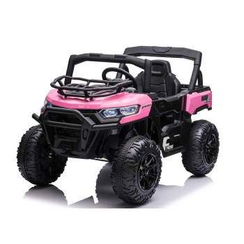 Masinuta electrica pentru copii 1-5 ani UTV OFF-ROAD cu Telecomanda 2.4 GHz, faruri si stop cu lumini LED, 12V 90W (1188) Roz
