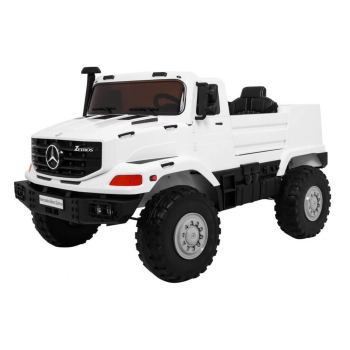 Masinuta electrica pentru copii cu 2 locuri SUV Mercedes Benz Zetros (0916) Alb