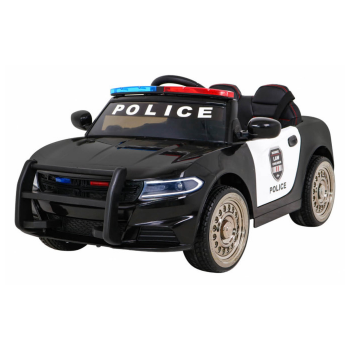 Masinuta electrica pentru copii SUPER POLICE cu megafon  (666) Negru