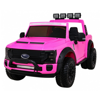 Masinute electrice pentru copii | Masina electrica pentru copii Ford Super Duty XXL cu 2 locuri, 4x4 (2088) Roz
