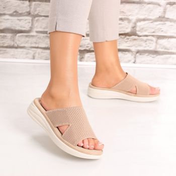 Papuci dama fara Toc Kaki din Textil Flatia de firma originali