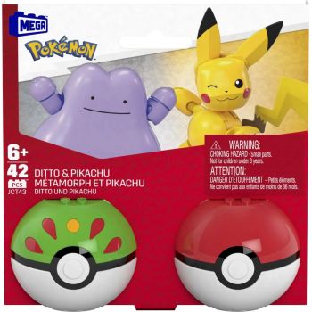 Pokemon Mega Set Doua Bile Ditto Si Pikachu 42 Piese