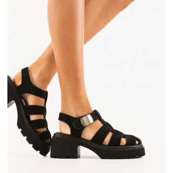 Sandale cu toc Carisi Negre 2