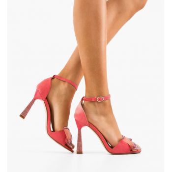 Sandale cu toc Farme Fuchsia