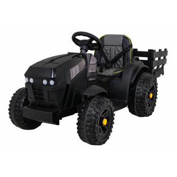 Tractor electric pentru copii cu remorca Titanium, roti EVA (0925) Negru