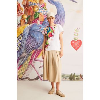 tricou din bumbac culoarea alb