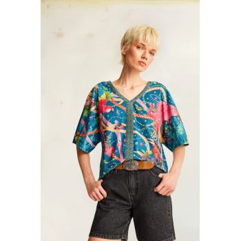 tricou din bumbac culoarea verde