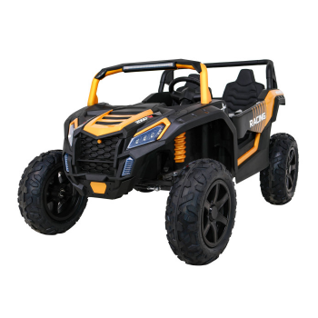 UTV electric pentru copii 6-16 ani Perfecta XXL cu 2 locuri, sarcina pana la 100kg si viteza max 15km/h, roti din cauciuc gonflabile (032) Portocaliu