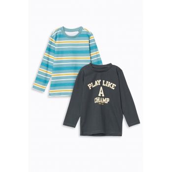 Bluza de bumbac cu model in dungi