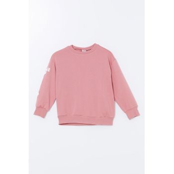 Bluza de trening cu decolteu la baza gatului si imprimeu