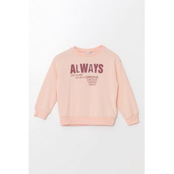 Bluza de trening cu decolteu la baza gatului si imprimeu