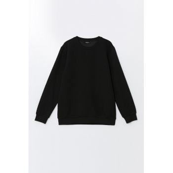 Bluza de trening cu decolteu la baza gatului - texturata
