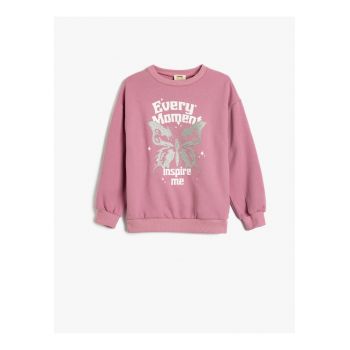 Bluza de trening cu imprimu grafic si text