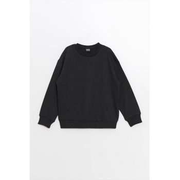 Bluza de trening din amestec de bumbac cu model uni