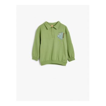 Bluza de trening polo cu imprimeu grafic