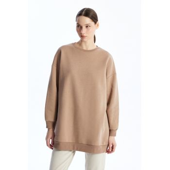 Bluza de trening supradimensionata cu model uni