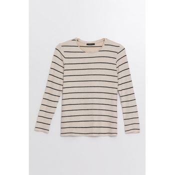 Bluza slim fit cu dungi