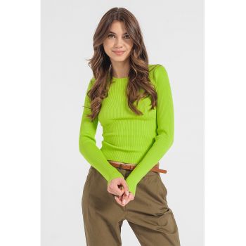 Bluza striata cu decupaj pe partea din spate