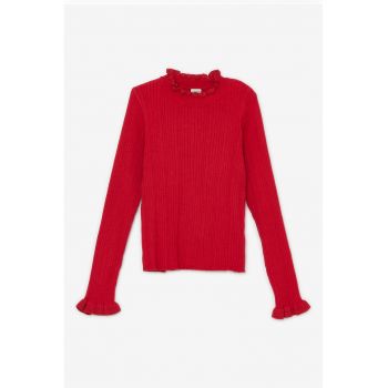 Bluza striata cu volan
