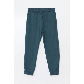 Pantaloni de trening din amestec de bumbac cu buzunare laterale