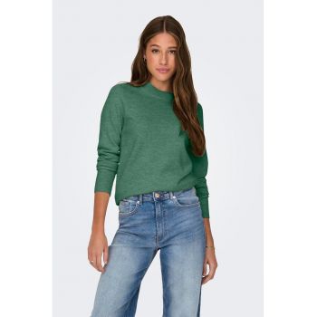 Pulover tricotat fin cu maneci raglan