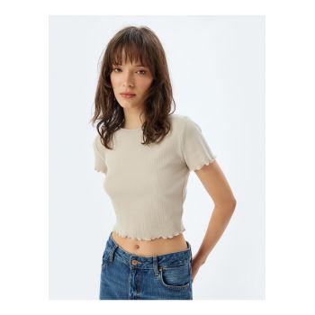 Tricou crop striat