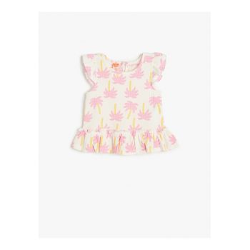 Tricou cu volane si terminatie peplum