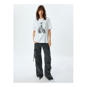 Tricou de bumbac cu imprimeu foto