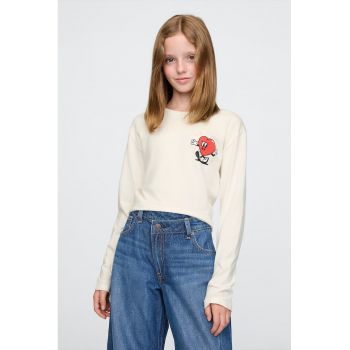 Bluza de bumbac organic cu imprimeu
