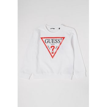 Bluza de trening cu decolteu la baza gatului si logo