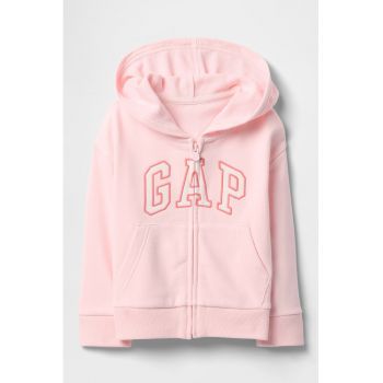 Hanorac relaxed fit de bumbac cu fermoar