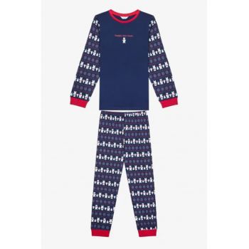 Pijama din bumbac cu ursuleti