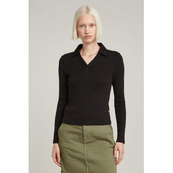 Pulover de bumbac organic cu guler polo