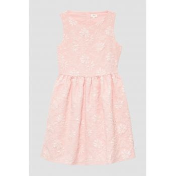 Rochie evazata cu imprimeu floral