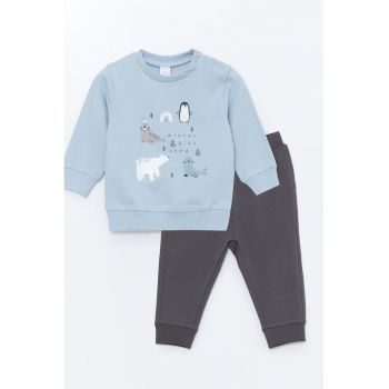 Set de bluza sport din amestec de bumbac si pantaloni
