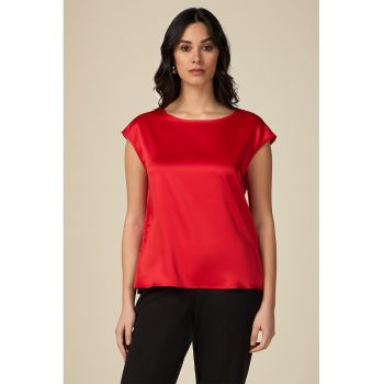 Tricou cu aspect de satin