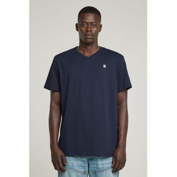 Tricou de bumbac organic cu decolteu in V Base