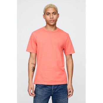 Tricou din bumbac cu decolteu la baza gatului Original