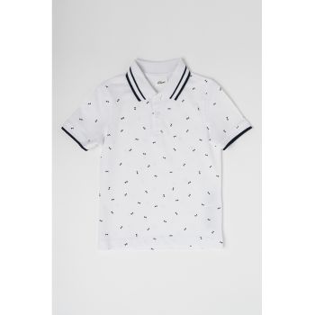 Tricou polo din bumbac pique