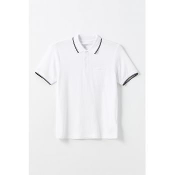 Tricou polo elastic