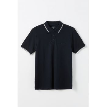 Tricou polo elastic