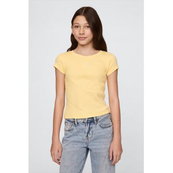 Tricou slim fit cu decolteu rotund