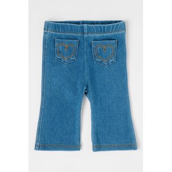 Blugi de denim cu croiala ampla