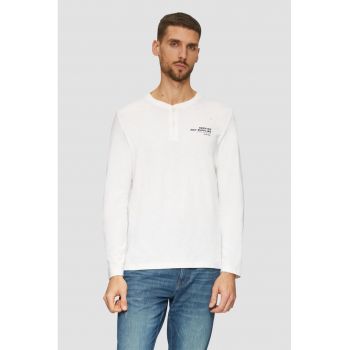 Bluza uni de bumbac cu nasturi