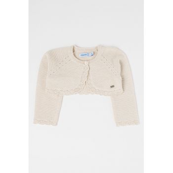 Cardigan crop cu nasturi