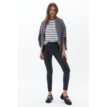 Colanti crop cu talie inalta