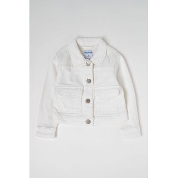 Jacheta de denim cu buzunare cu clapa