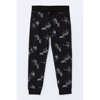 Pantaloni de trening cu model cu dinozauri
